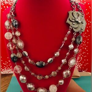 Vintage Necklace - NY Beaded Layered Look 1950’s